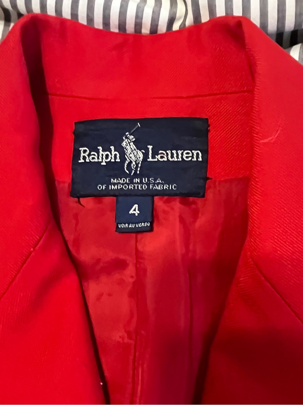 Ralph Lauren Red Double-Breasted Blazer with Gold Buttons - Picture 2 of 7
